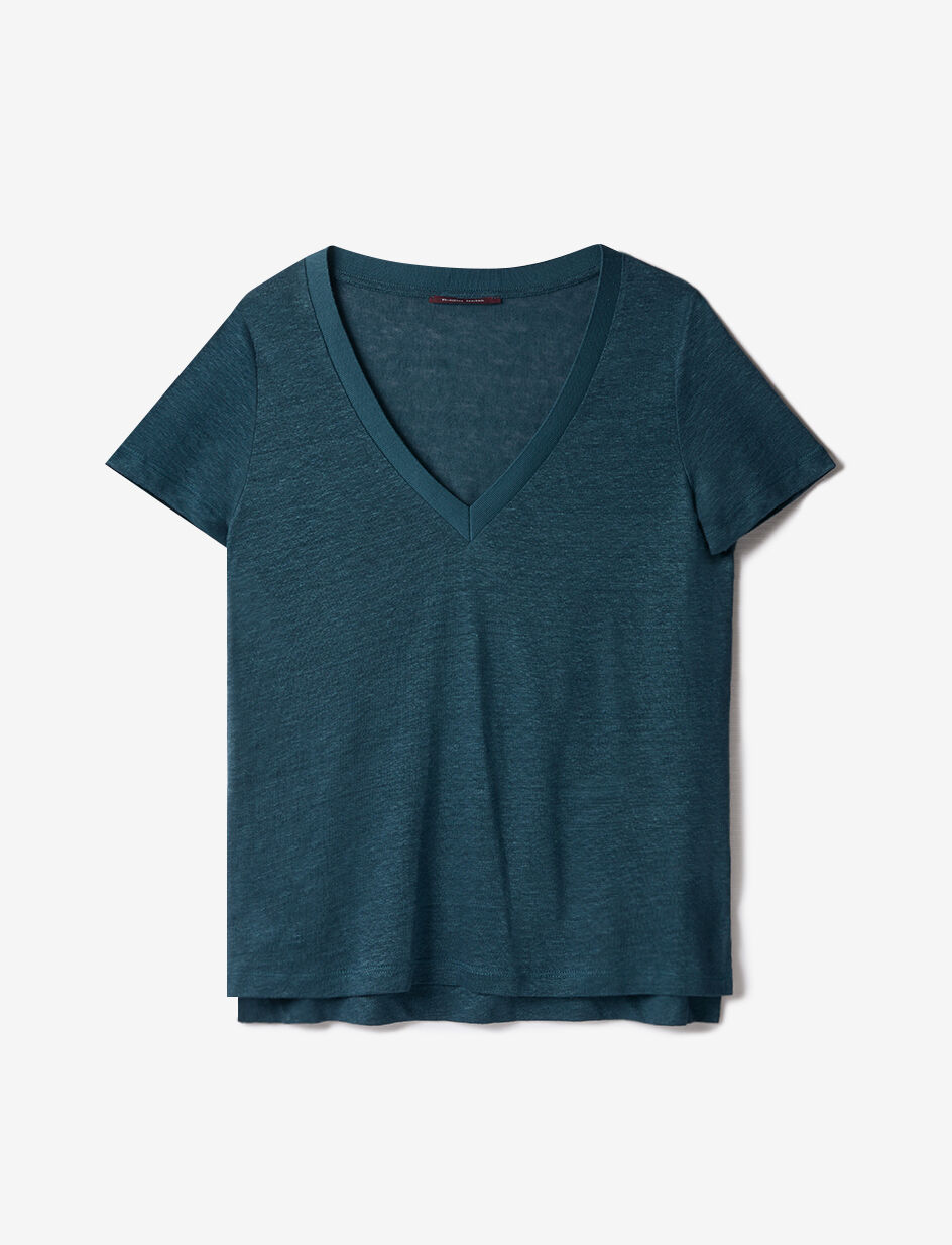 T-shirt manches courtes - bleu canard