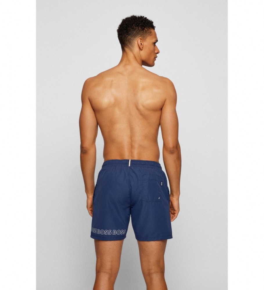Logotipo BOSS Swimsuit Azul Marinho
