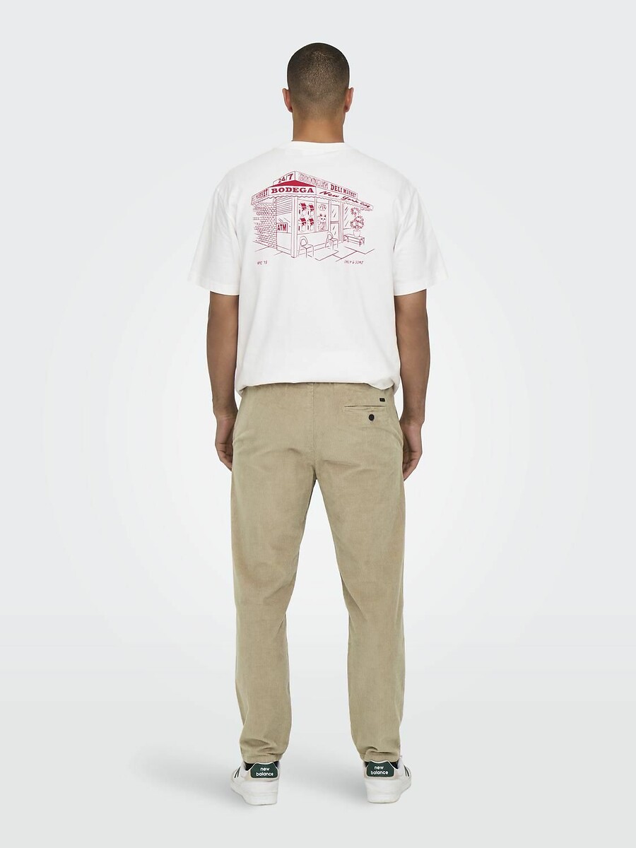 ONLY & SONS<br>Calças de veludo com cordão