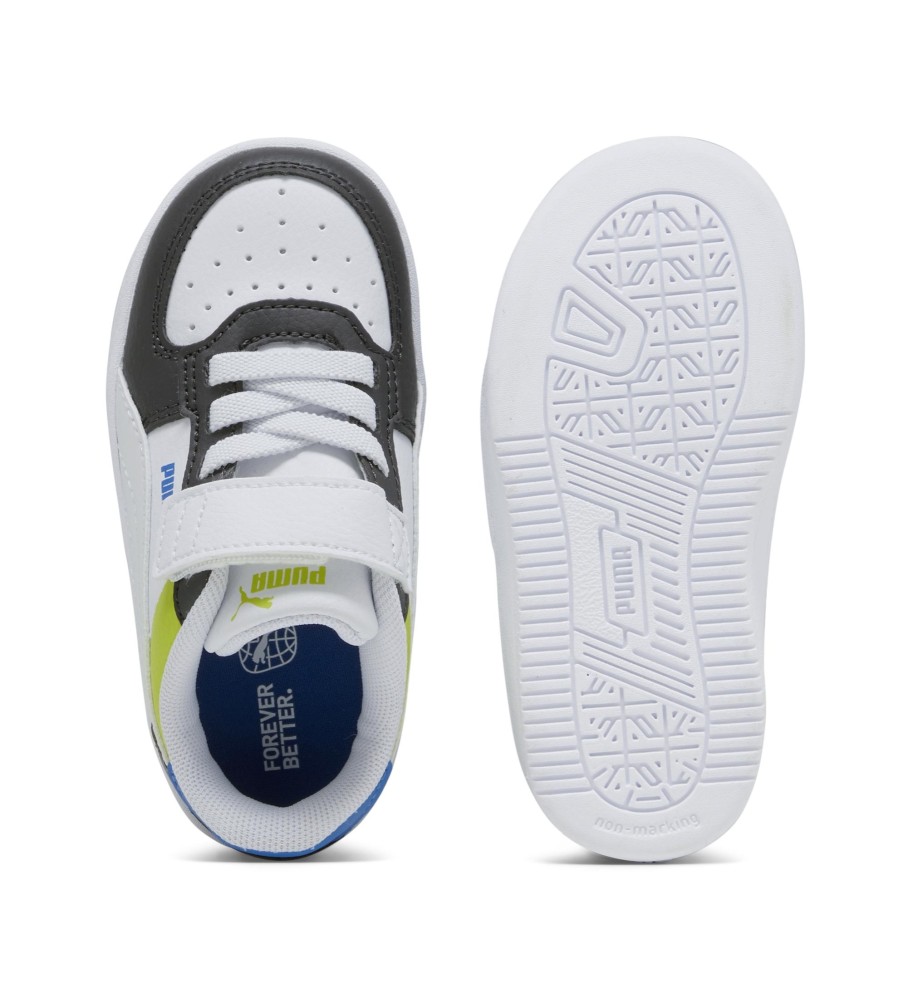 Tênis Puma Caven 2.0 Block, branco e preto.