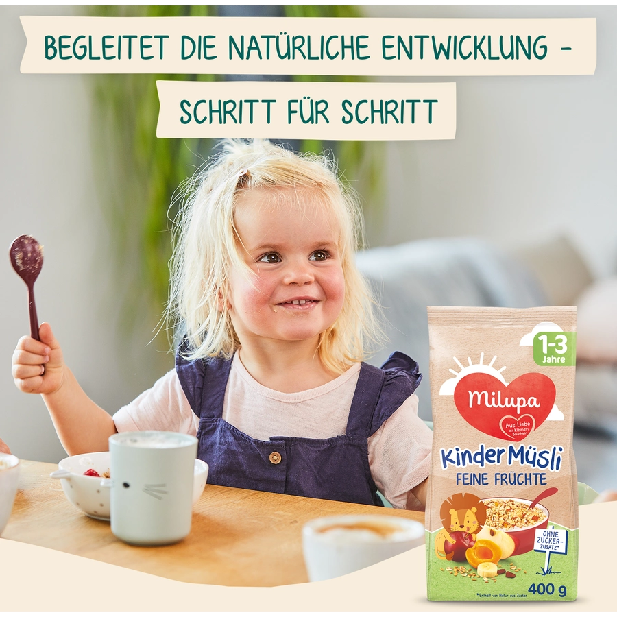 Milupa Kindermüsli Früchte 4 x 400 g ab dem 1. Jahr