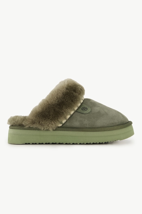 Rohde Hausschuhe, Veloursleder, Lammfellfutter