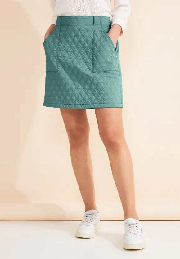 Gesteppter Minirock - duff aqua