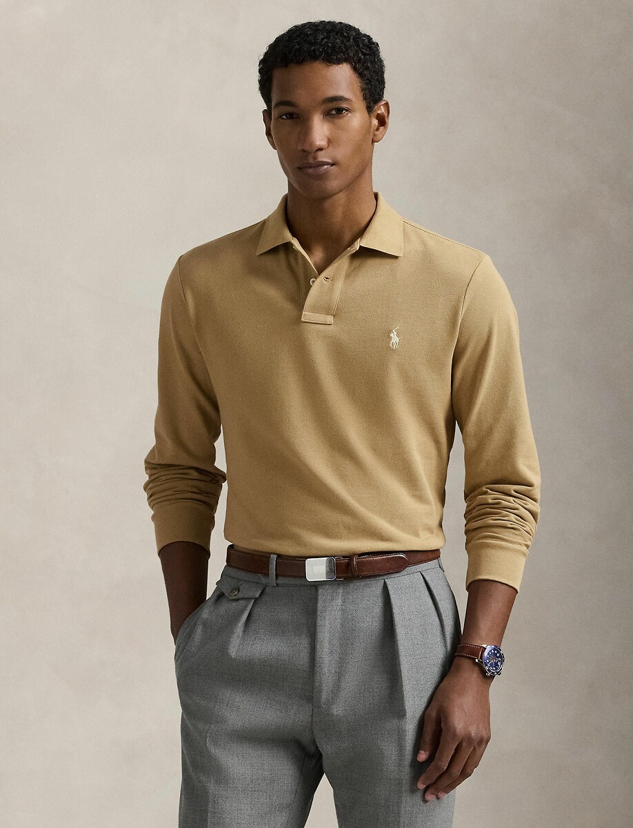 POLO RALPH LAUREN<br>Camisa pólo slim fit em piqué