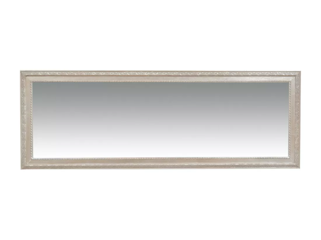 Miroir mural Mystique finition feuille d'argent - Bois - 50x140 cm