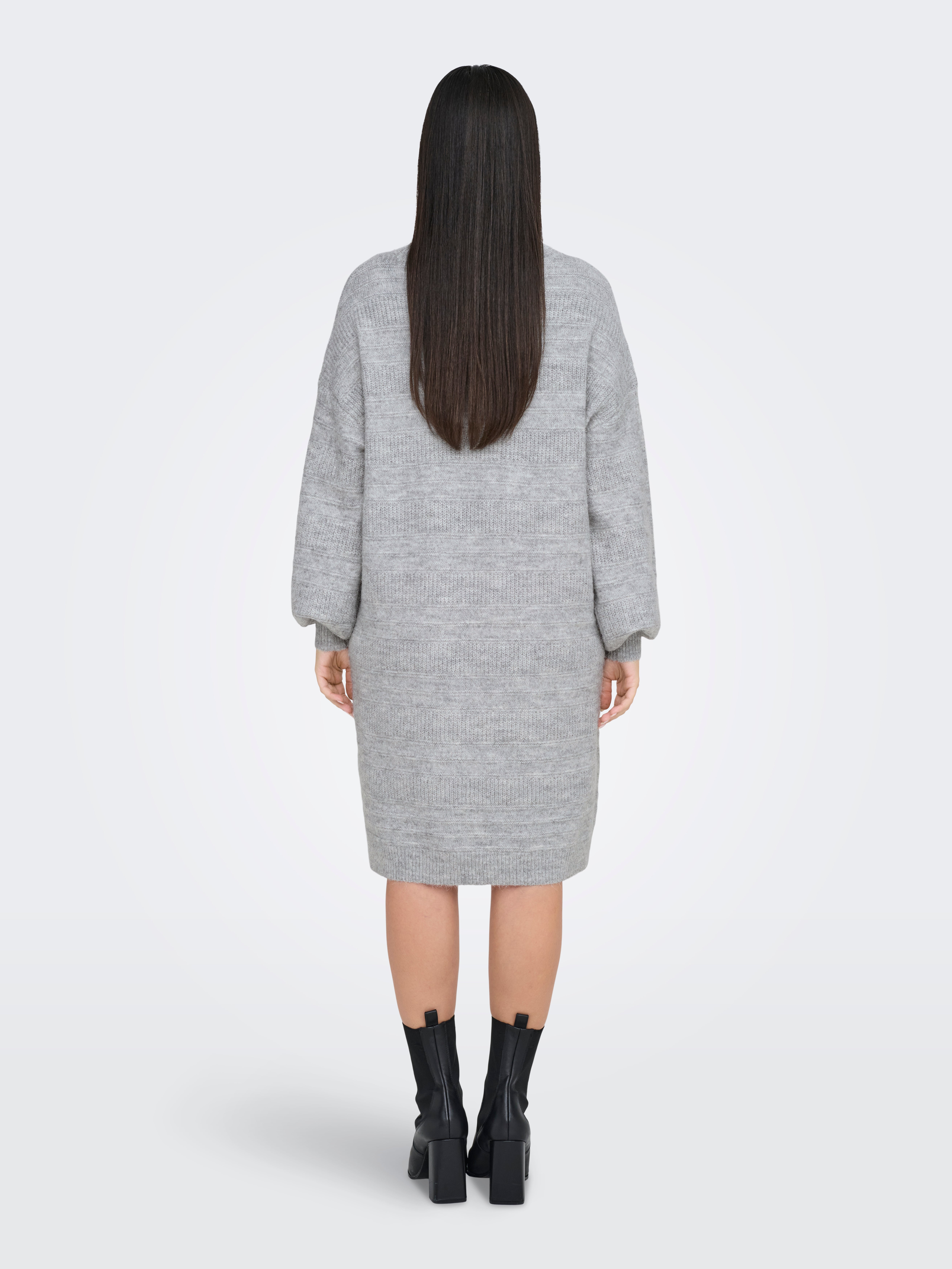 ONLSELESTA Midikleid Light Grey Melange