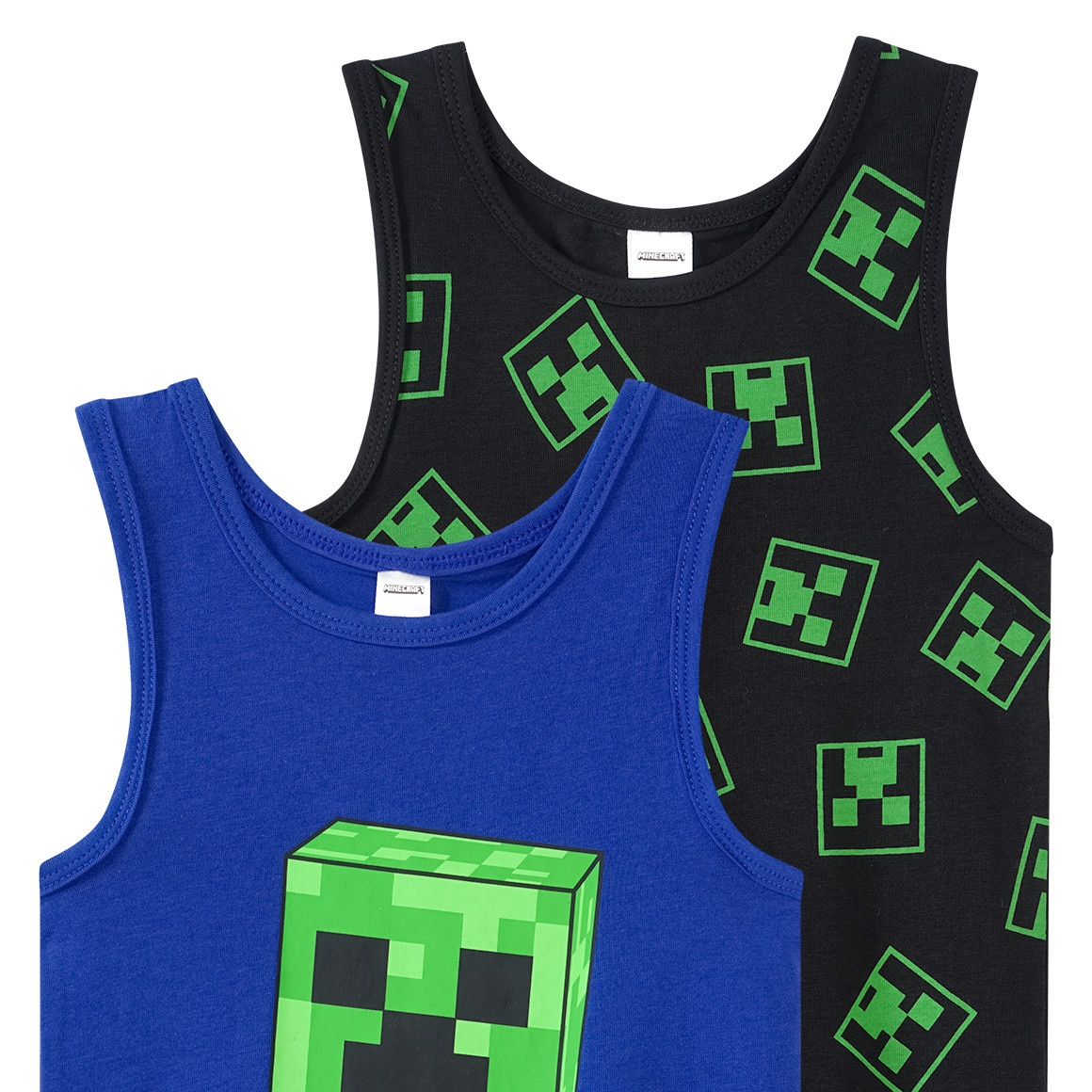 Topolino 2 Minecraft Unterhemden im Set blau / schwarz