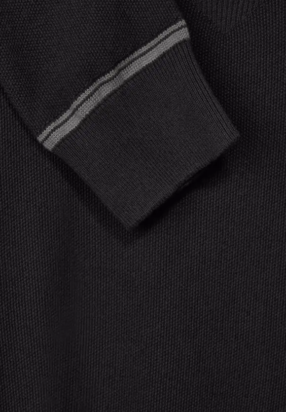 Pullover mit feiner Struktur - Black