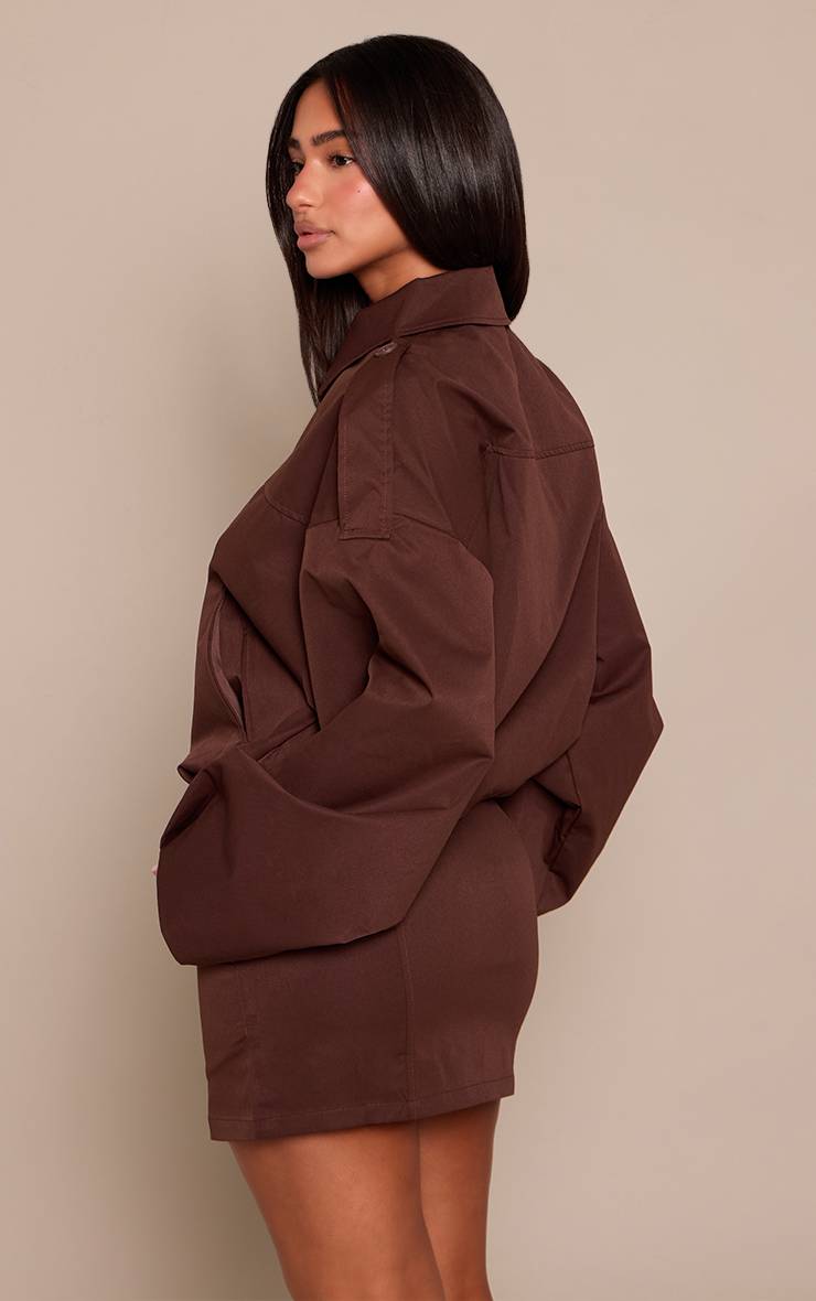 Chocolat Mini-jupe Ajustée Avec Détails De Coutures Co-ord Petite
