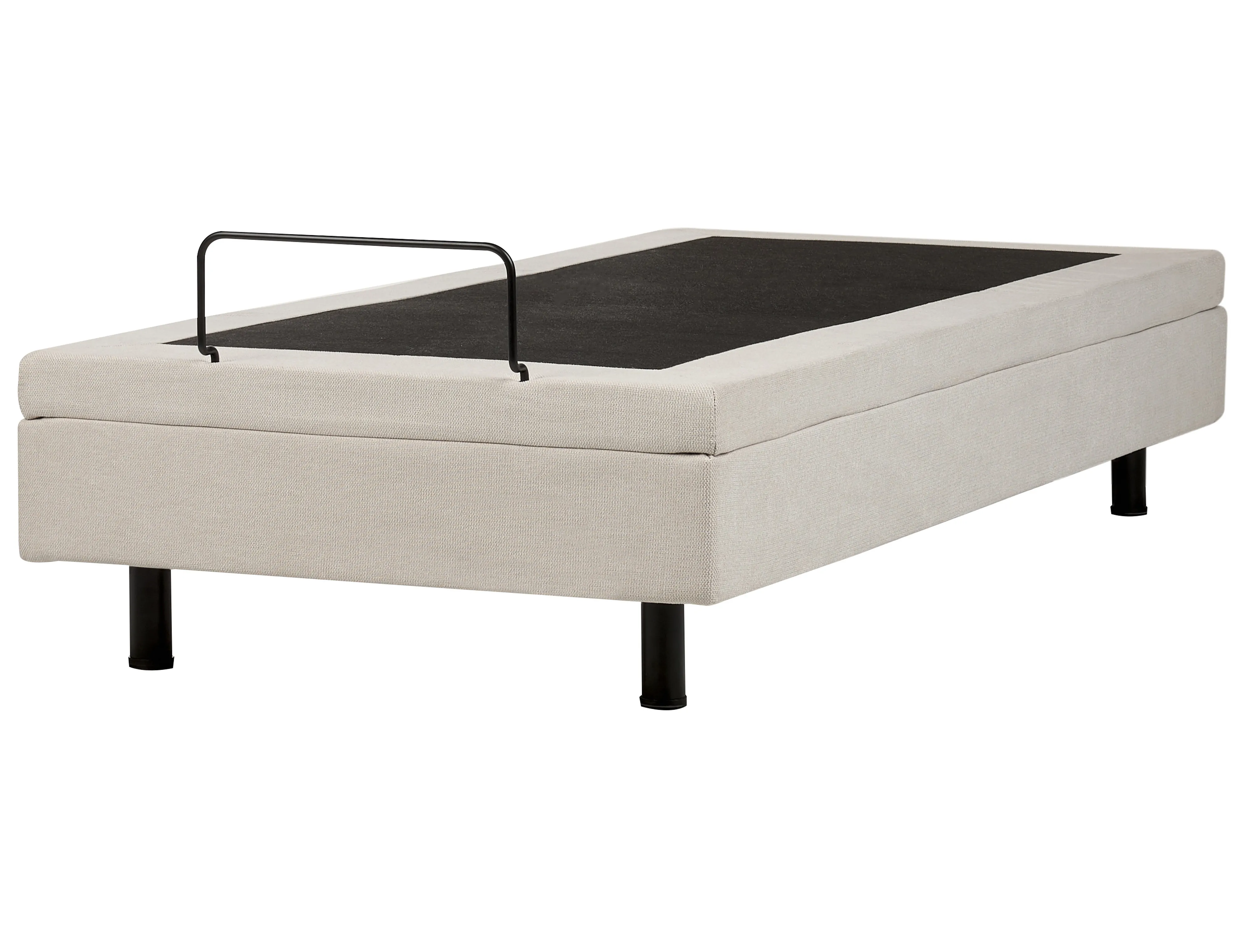 Verstelbaar bed zonder hoofdbord Stof CASTELLAN 90 x 200 cm Lichtbeige