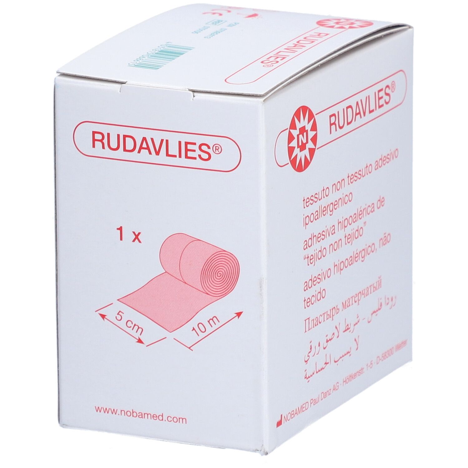 Nobamed® Rudavlies Klebevlies 5 cm x 10 m
