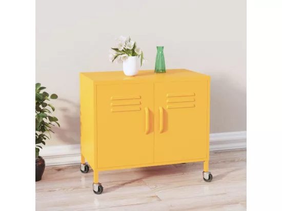 Armoire de rangement Jaune moutarde 60x35x56 cm Acier