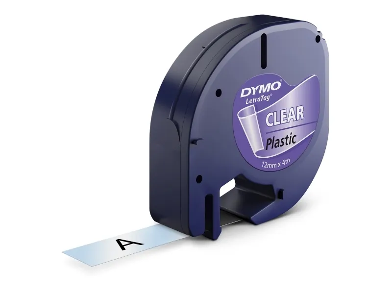 Labeltape DYMO® LetraTAG 12mm x 4m klar plasttape
