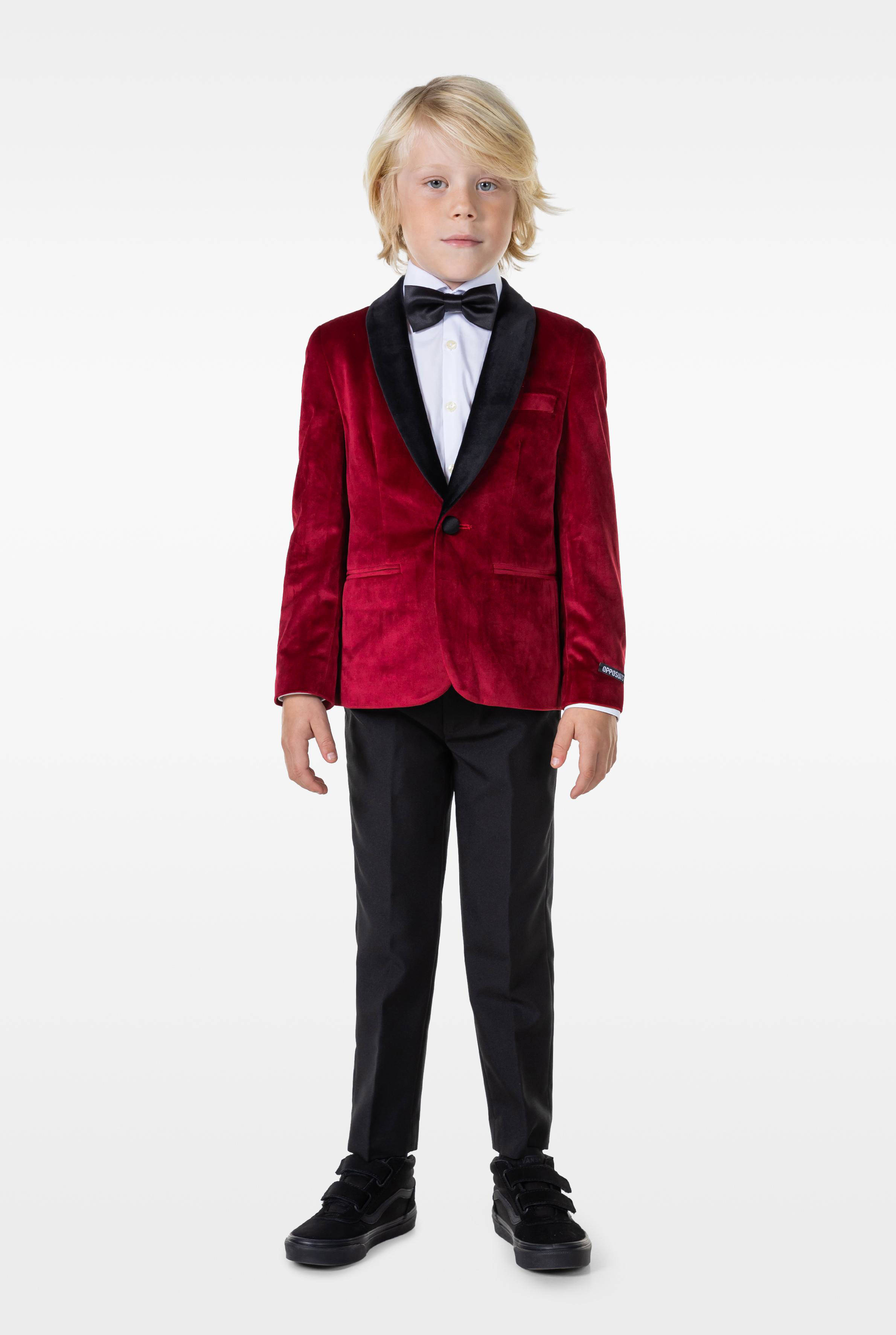 OppoSuits colbert Dinner Jacket rood/zwart