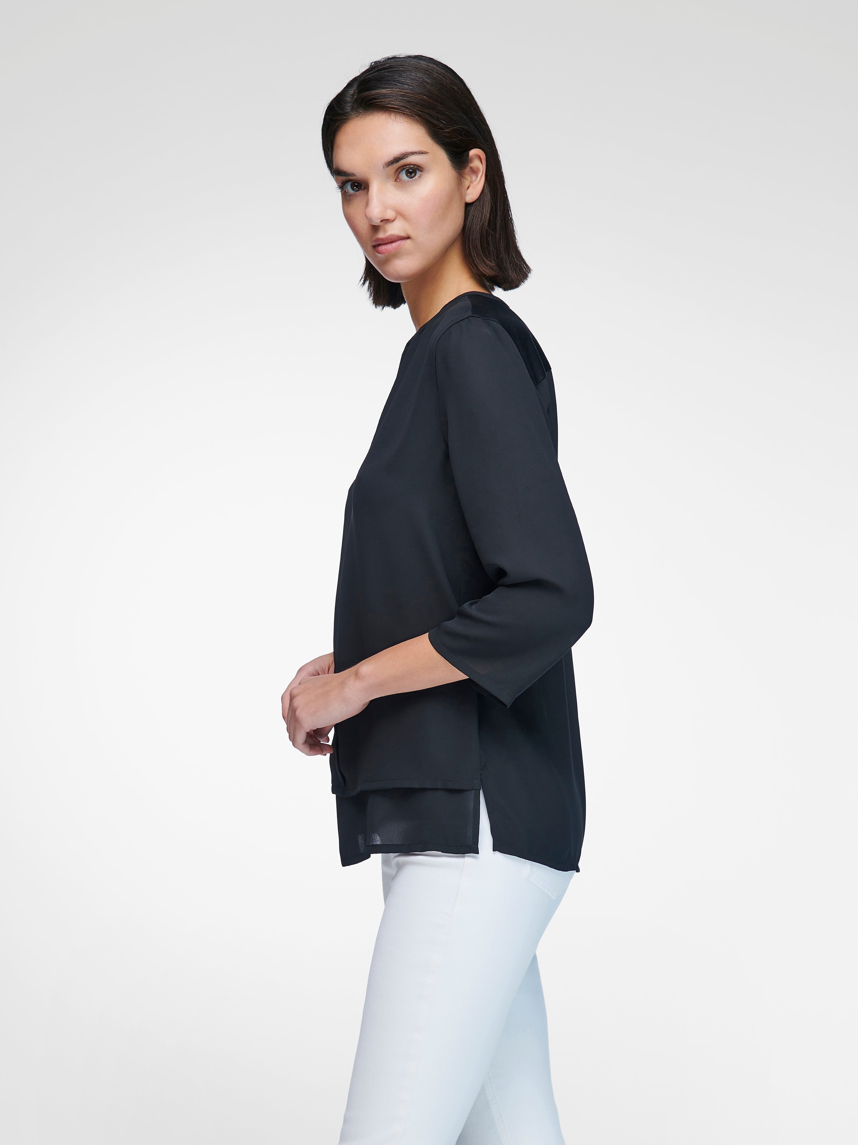 Blusen-Shirt mit 3/4-Arm
