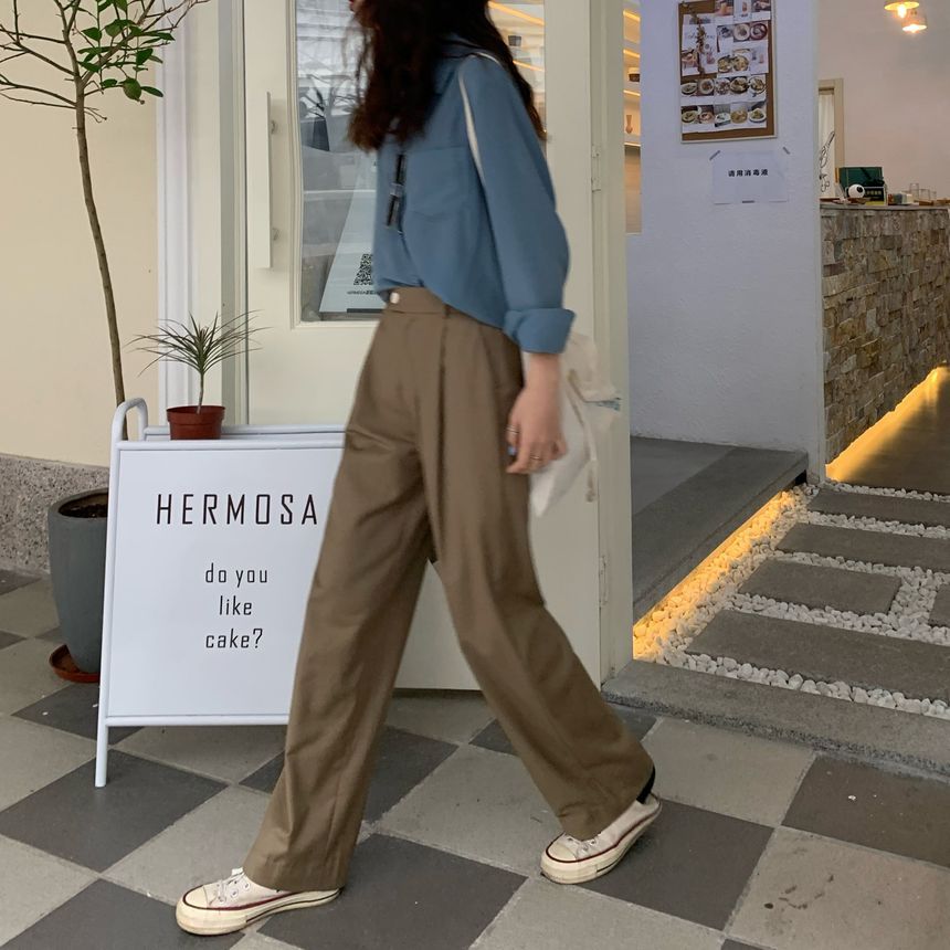 Moon City - Rechte pantalon met hoge taille