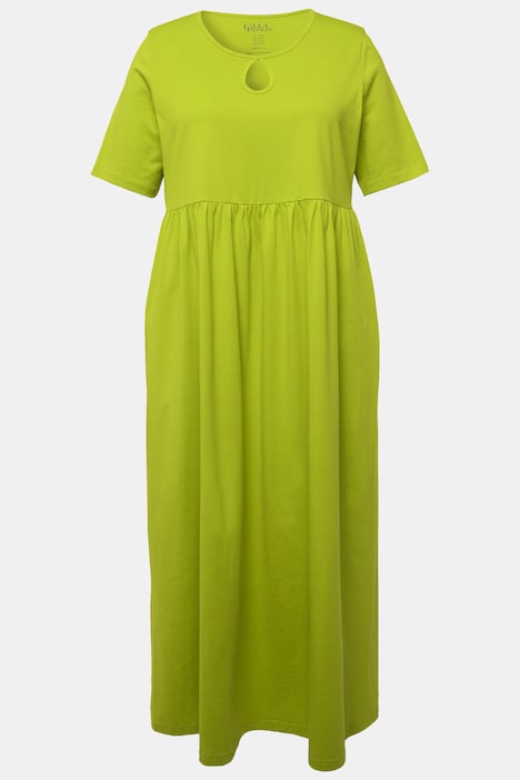 Jerseykleid, A-Linie, Rundhals, Halbarm, Taschen