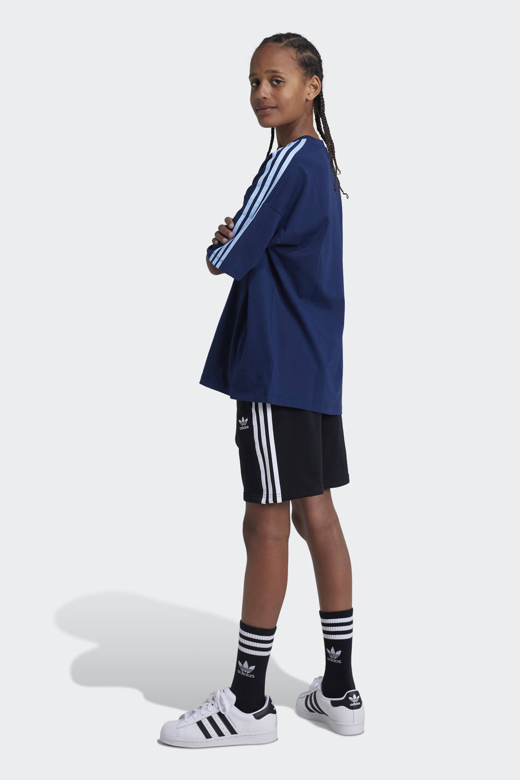 adidas sweatshort zwart/wit
