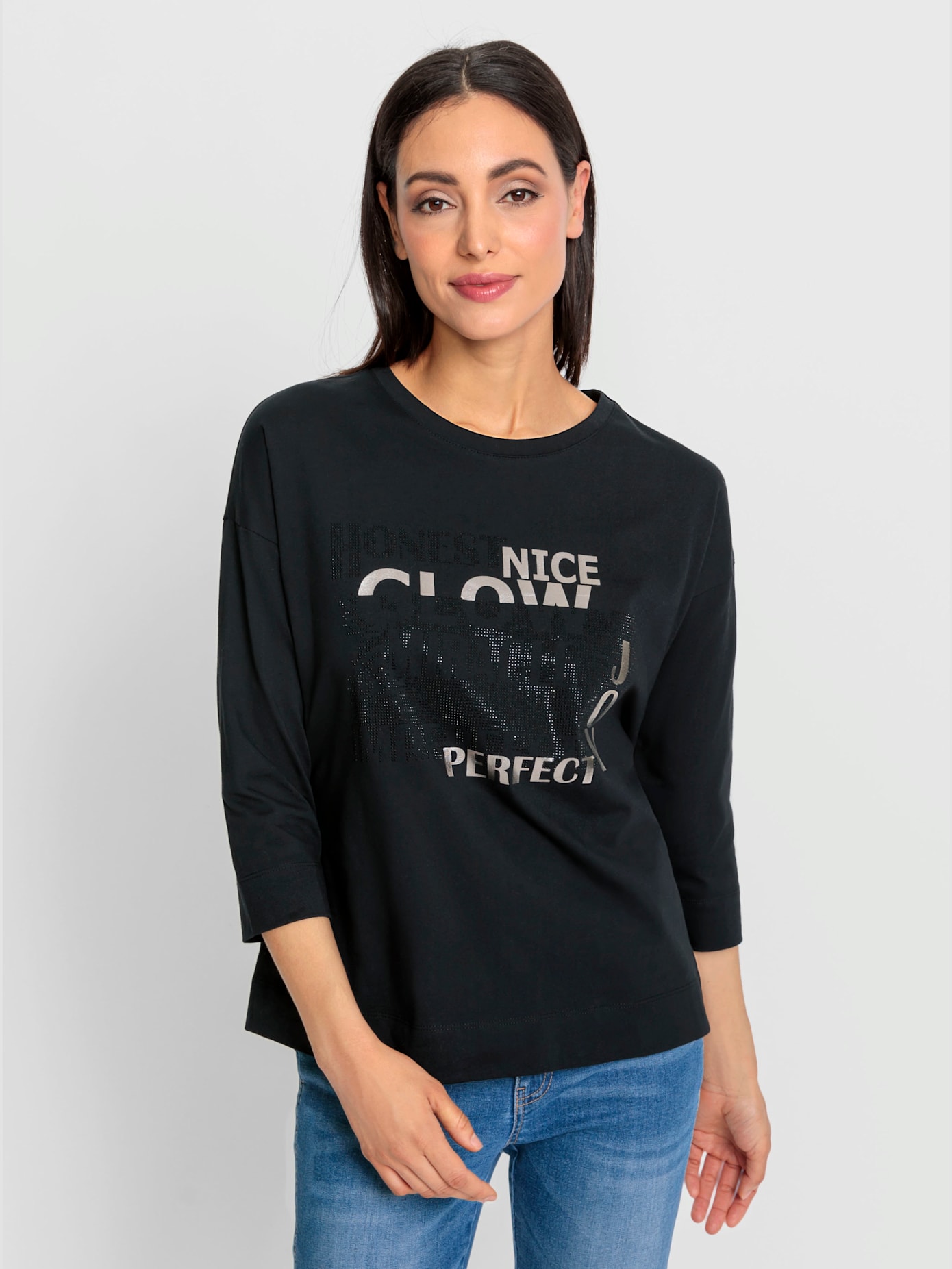 T-shirt joli imprimé feuille devant