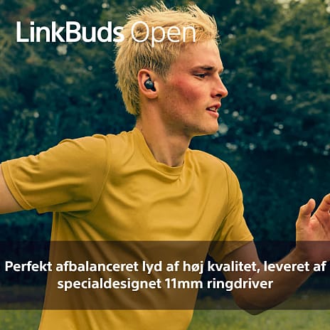 Sony LinkBuds Open trådløse in-ear høretelefoner – hvid