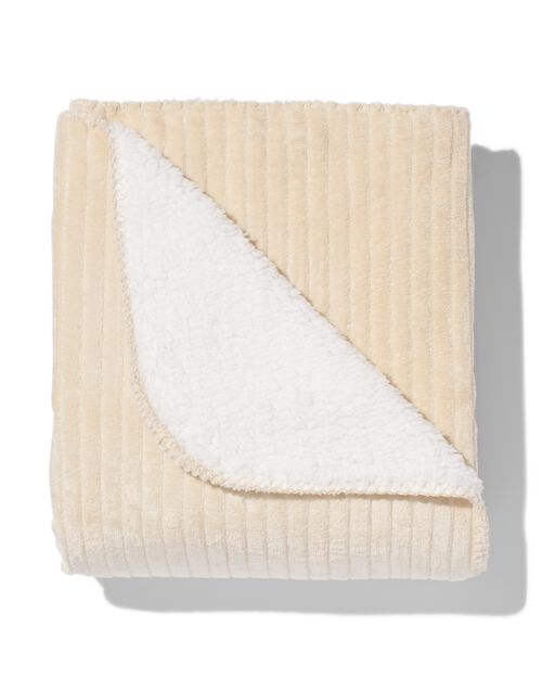 plaid sherpa blanc cassé 130 x 150