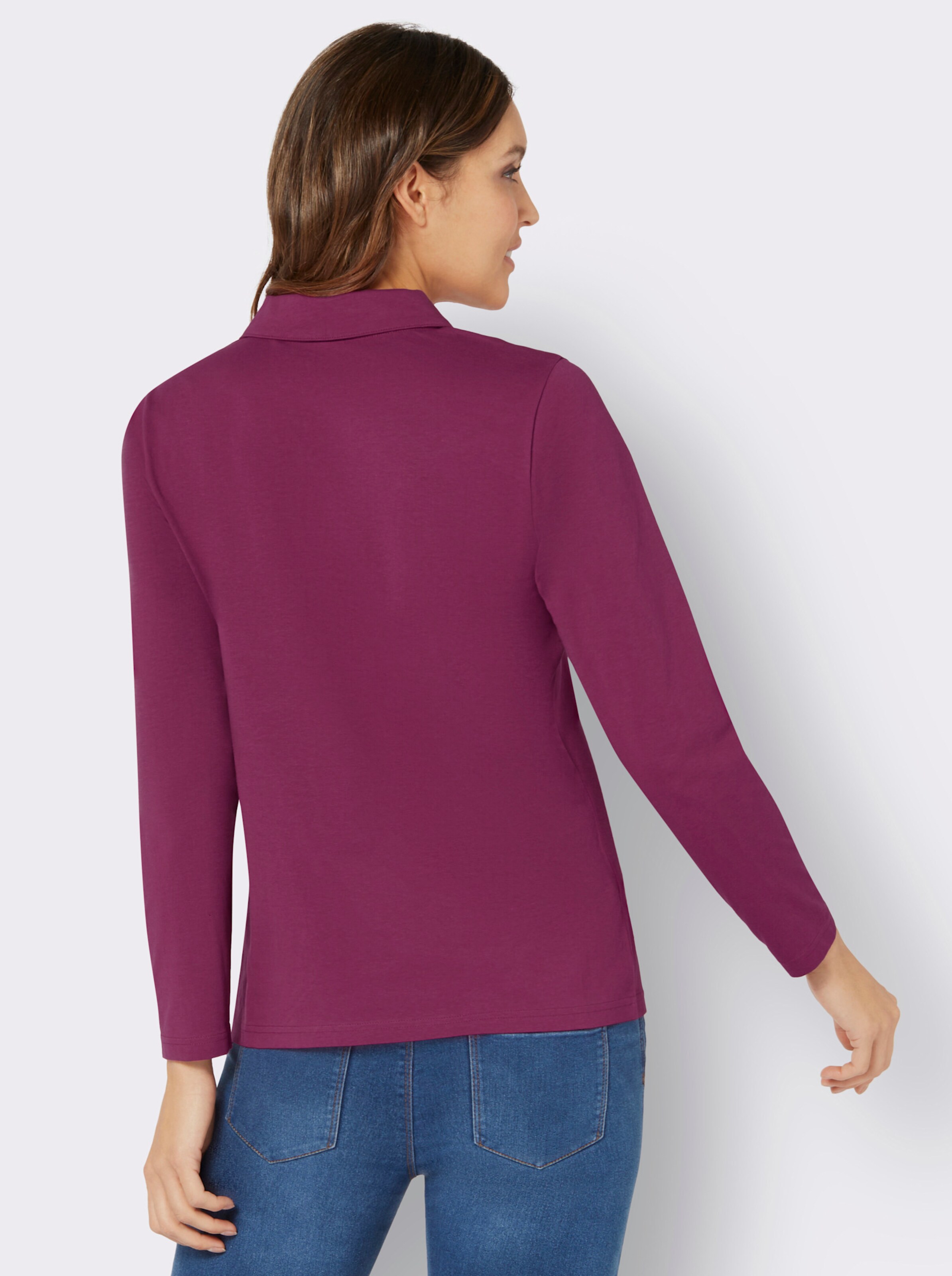 Langarm-Poloshirt
