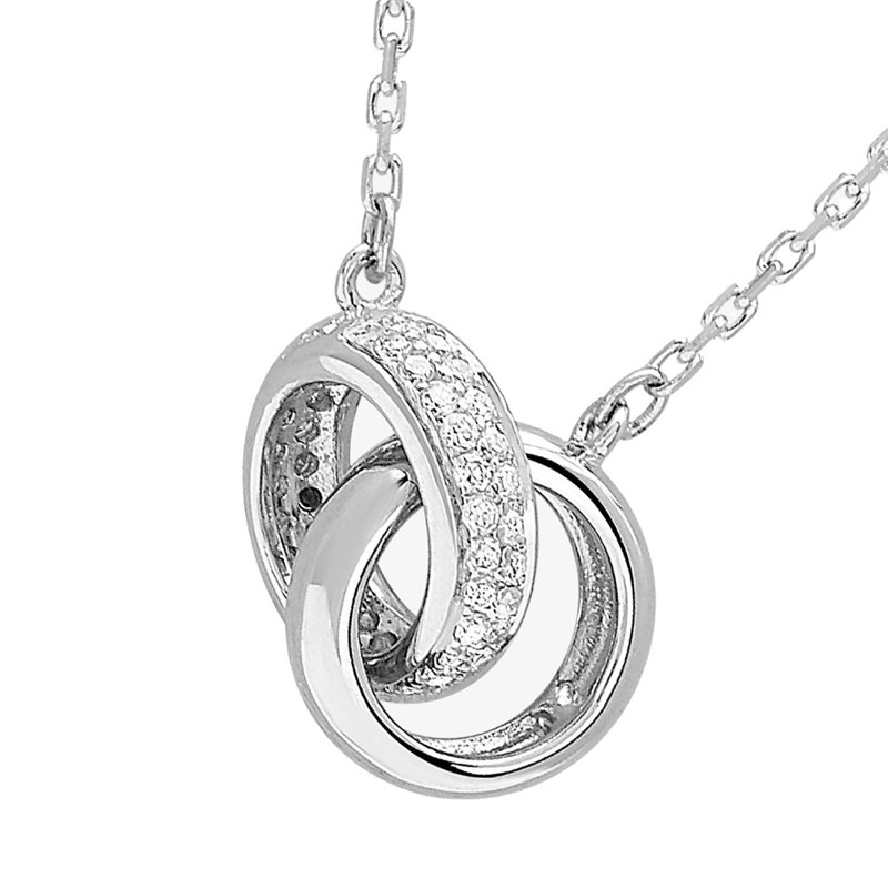 Collier Femme - Or 18 Carats - Diamant 0,15 Carats - Longueur : 42 cm