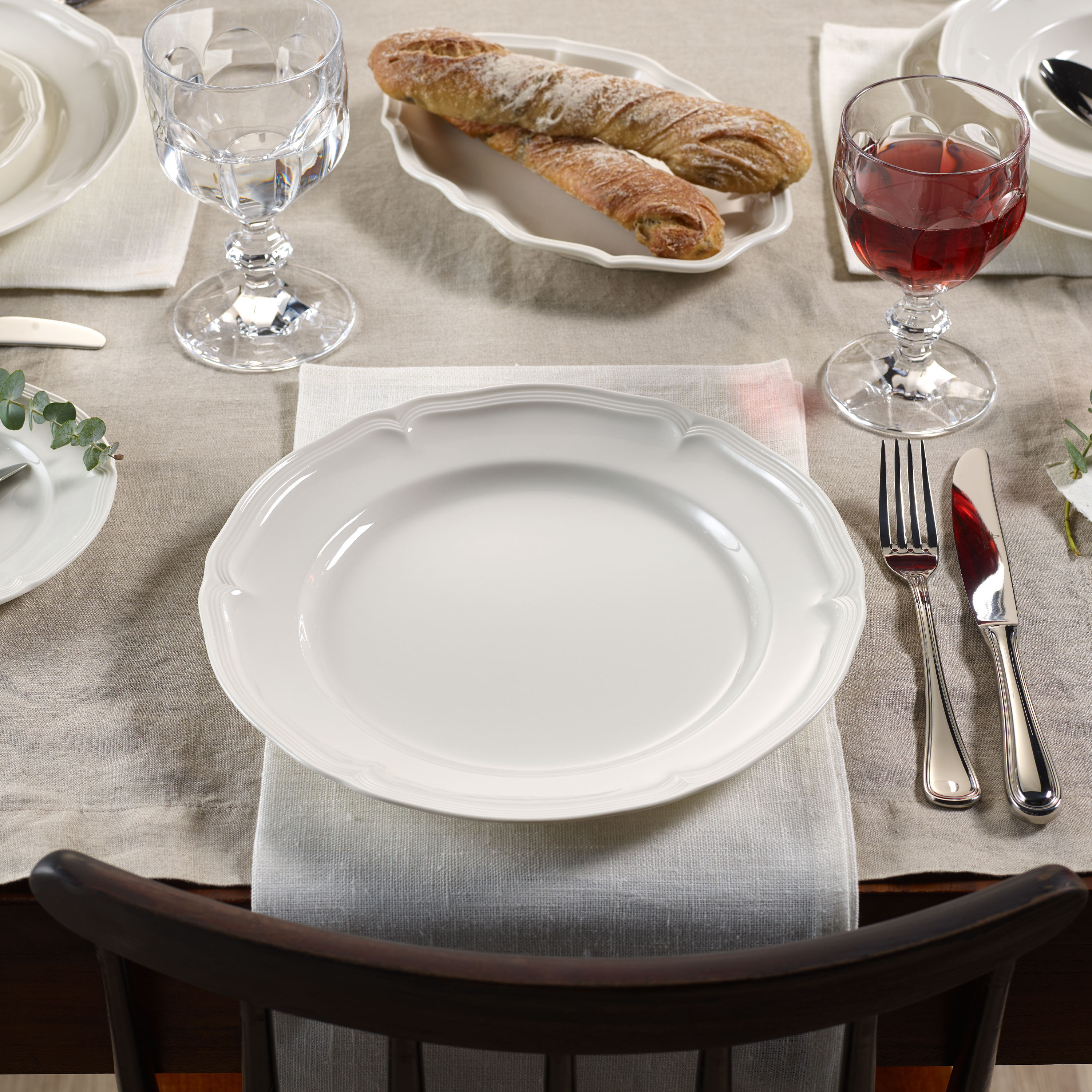Manoir Plate set White, Premium Porcelain