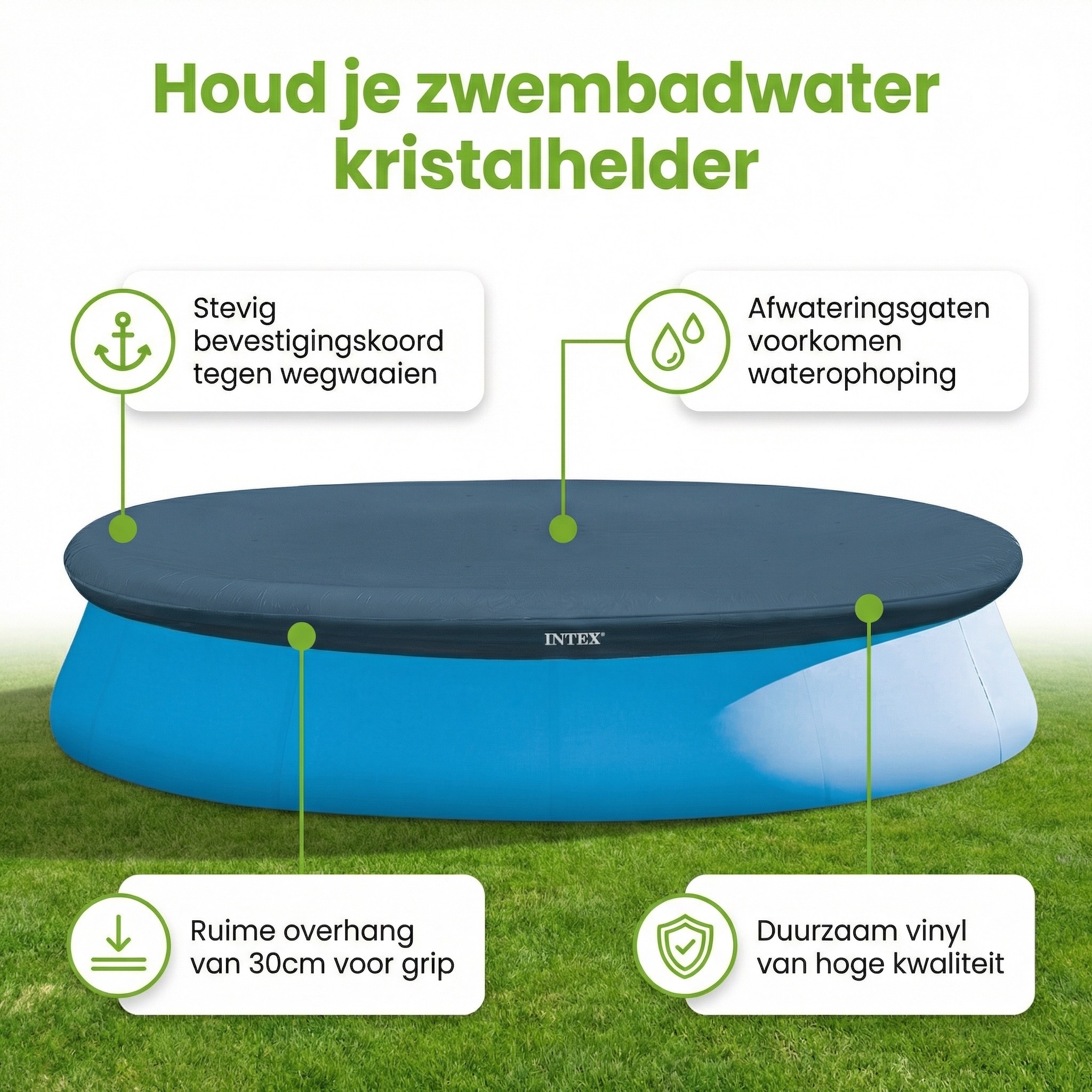 Intex Easy Set afdekzeil - ø396 cm