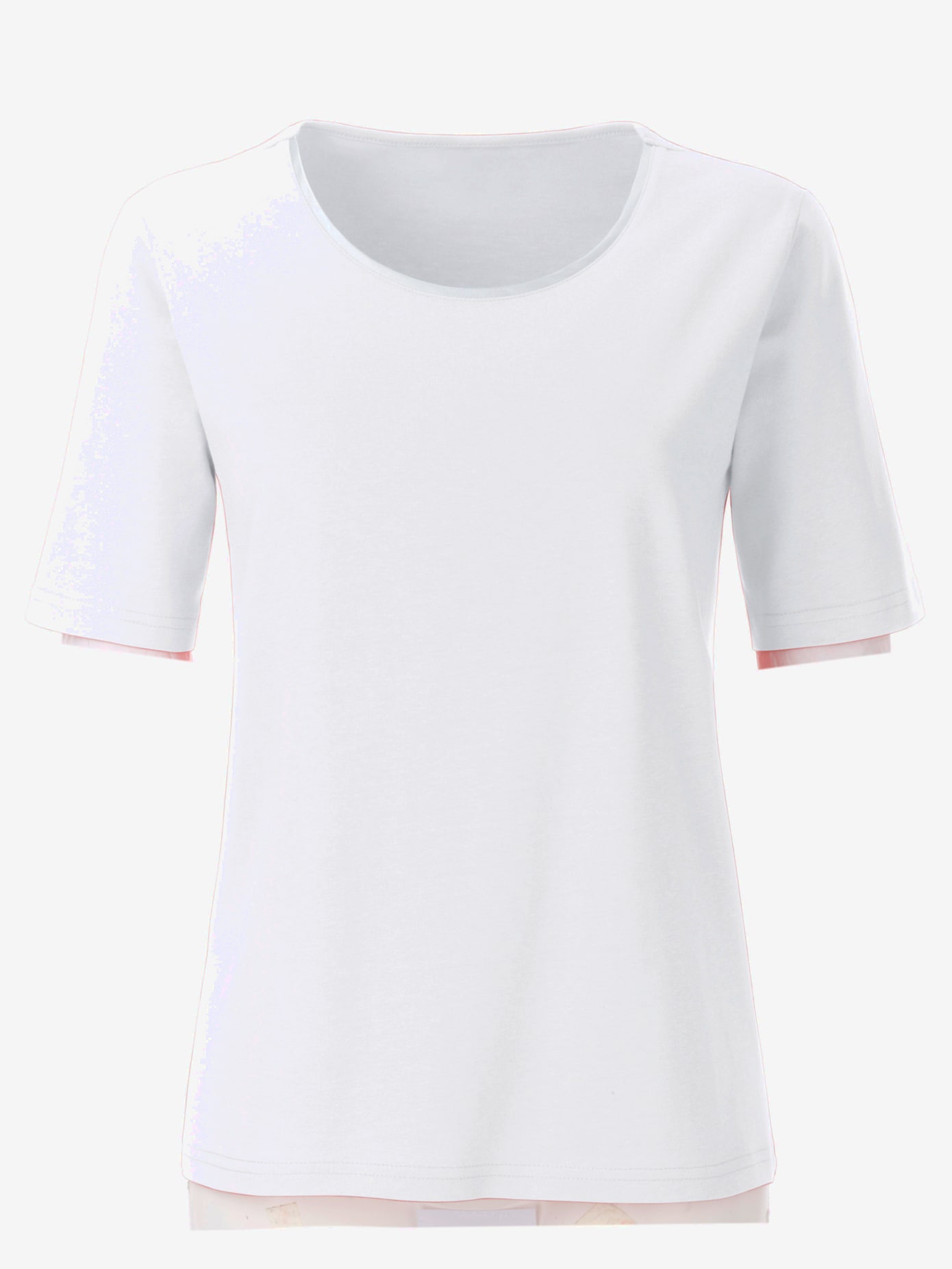 T-shirt simple avec effet brillant sur encolure