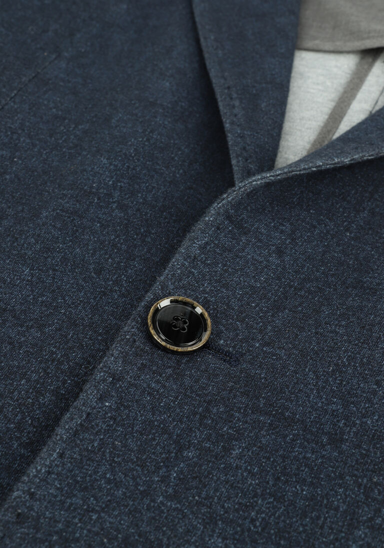 PROFUOMO donkerblauwe profuomo colbert jacket knitted ho