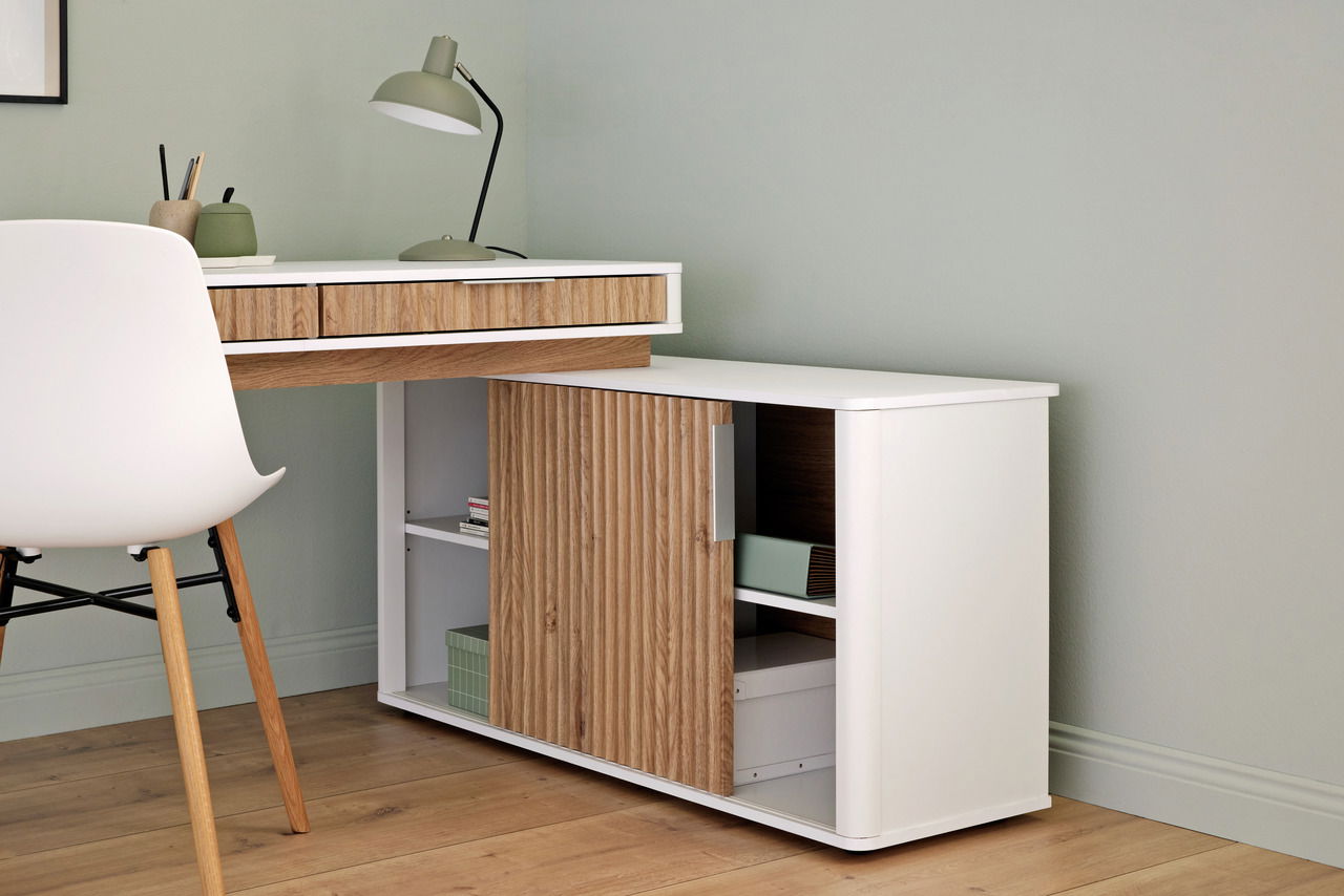 Novel Eck-Schreibtisch mit Anbau WAVE