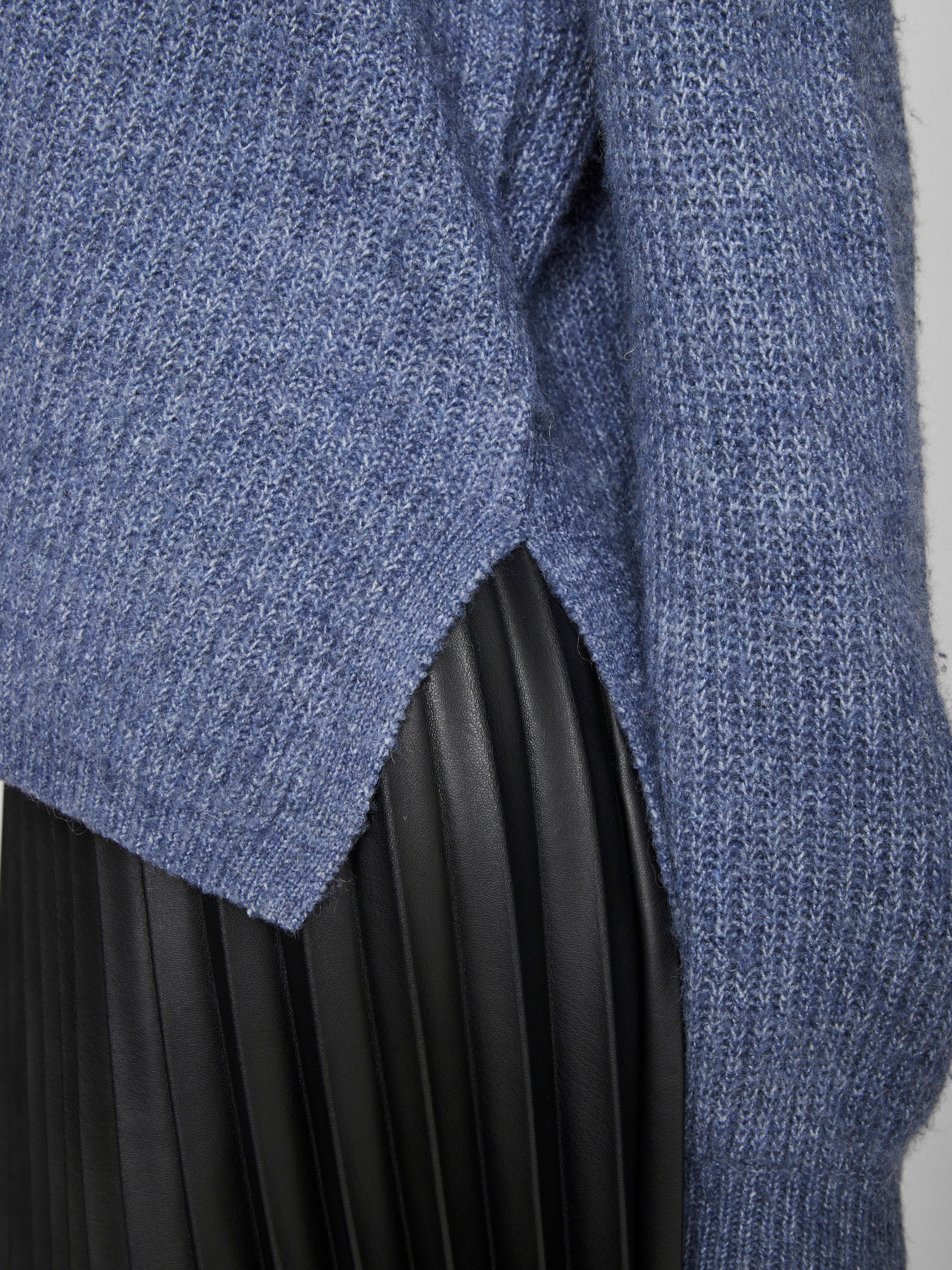 Vila  Vibeluna V-neck Rev L/S striktrøje - Bijou Blue