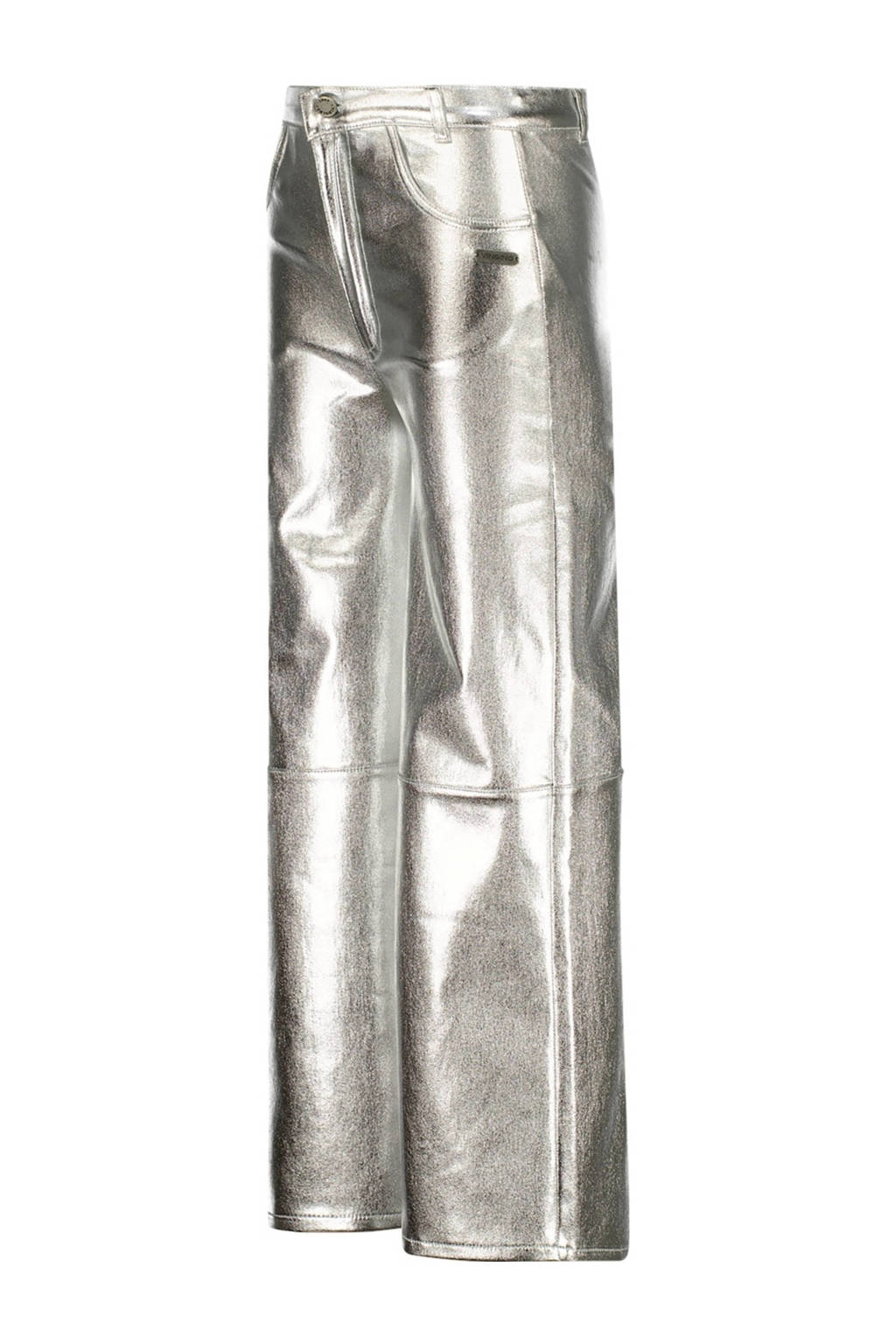 Vingino metallic wide leg broek Sarley zilver