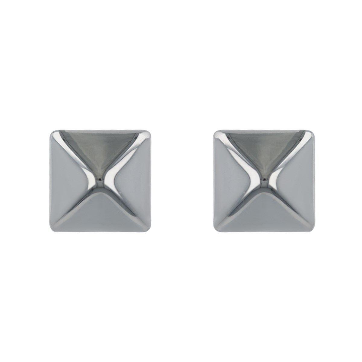 Boucles d'oreilles acier forme carrée 10MM