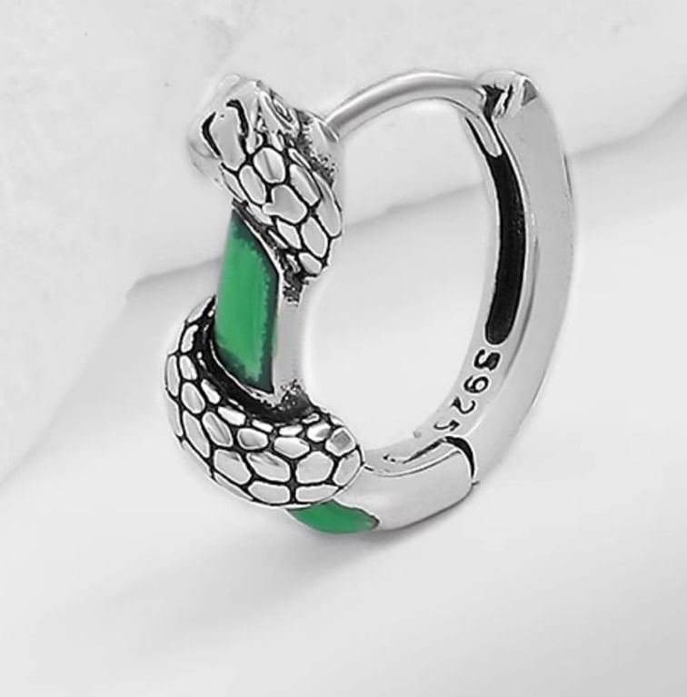 Lilafey - Snake Huggie-oorbel