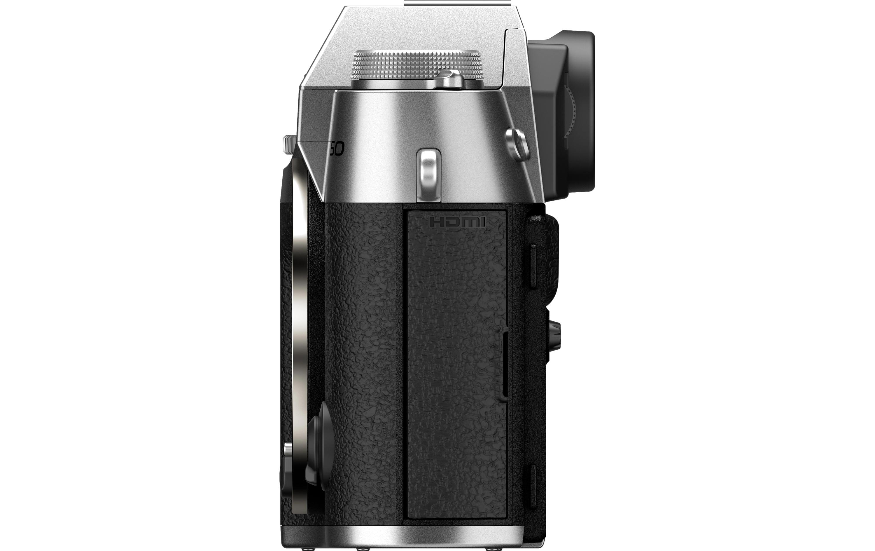 Fotokamera X-T50 Body Silver<br>Kompakte Systemkamera mit 40.2-Megapixel-Sensor, 6.2K-Video und Filmsimulations-Einstellrad