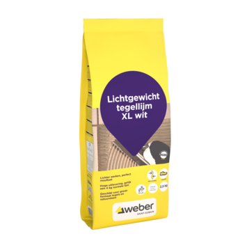 Weber Beamix lichtgewicht tegellijm XL wit 2,5 kg