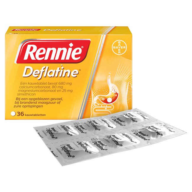 Rennie Deflatine Kauwtabletten Bij Opgeblazen Gevoel Of Winderigheid 36 Stuks