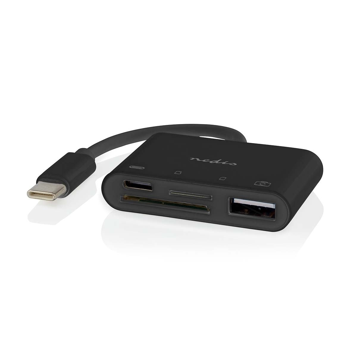 Nedis USB-hub | 1x USB-C™ | 1x USB A / 1x USB-C™ | 4-Port port(s) | USB 2.0 | USB-Strøm | SD & MicroSD