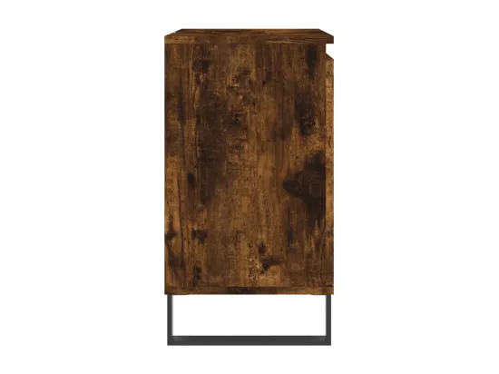 Armoire de bain chêne fumé 58x33x60 cm bois d'ingénierie