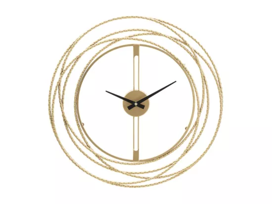 Horloge murale en métal doré Ø cm 50x4