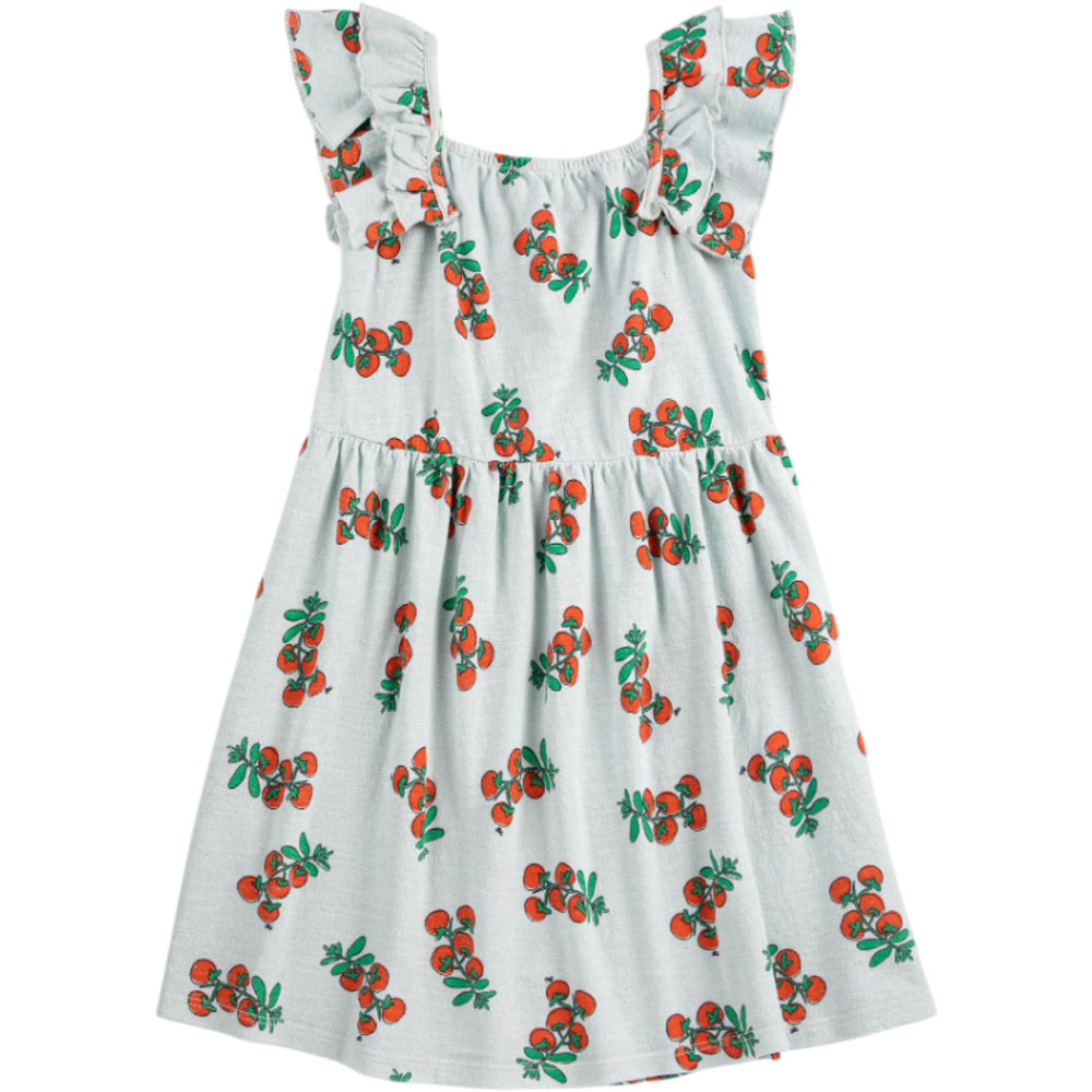 Køb Bobo Choses Light Blue Juicy Tomatoes All Over Ruffled Kjole