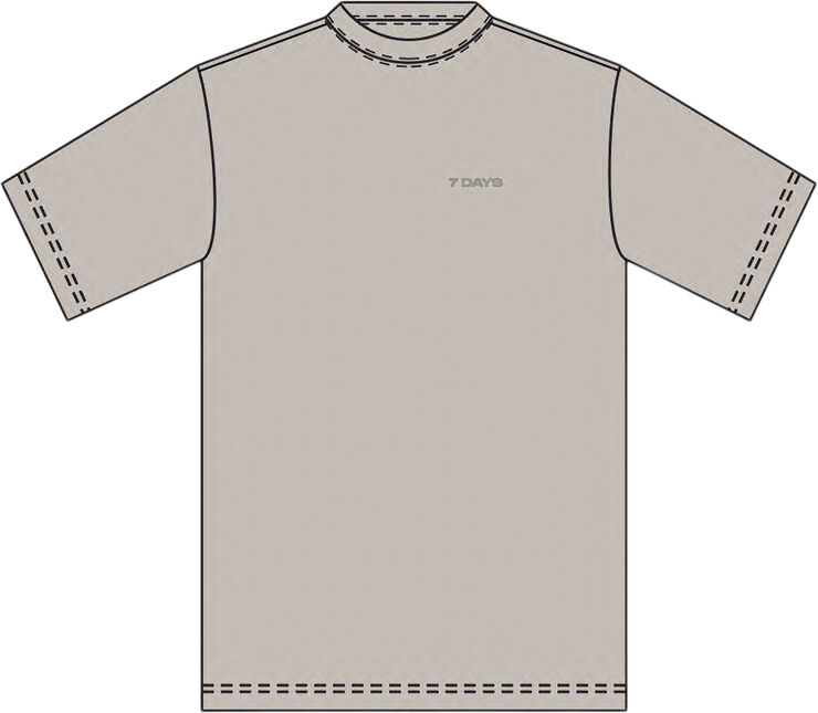 7 Days Active Organic Basic Tee 835 silver gray