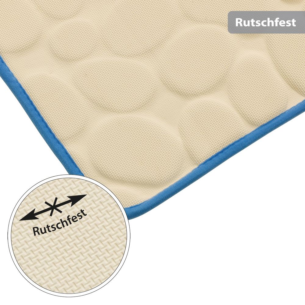 PANA® Memoryschaum Badematte • Badvorleger • Badteppich • Badematte • Duschvorleger • viskoelastischer Schaum - Steinoptik • rutschfest u. waschbar • versch. Größen & Farben