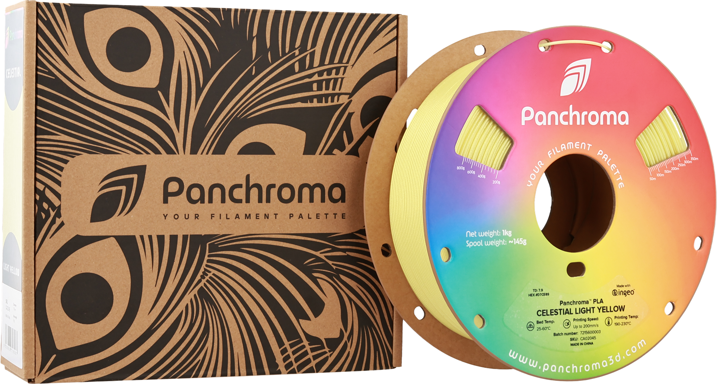Polymaker  Panchroma™ PLA Celestial Light Yellow, 1,75 mm / 1000 g    Pastellfarbener Glanz in Light Yellow