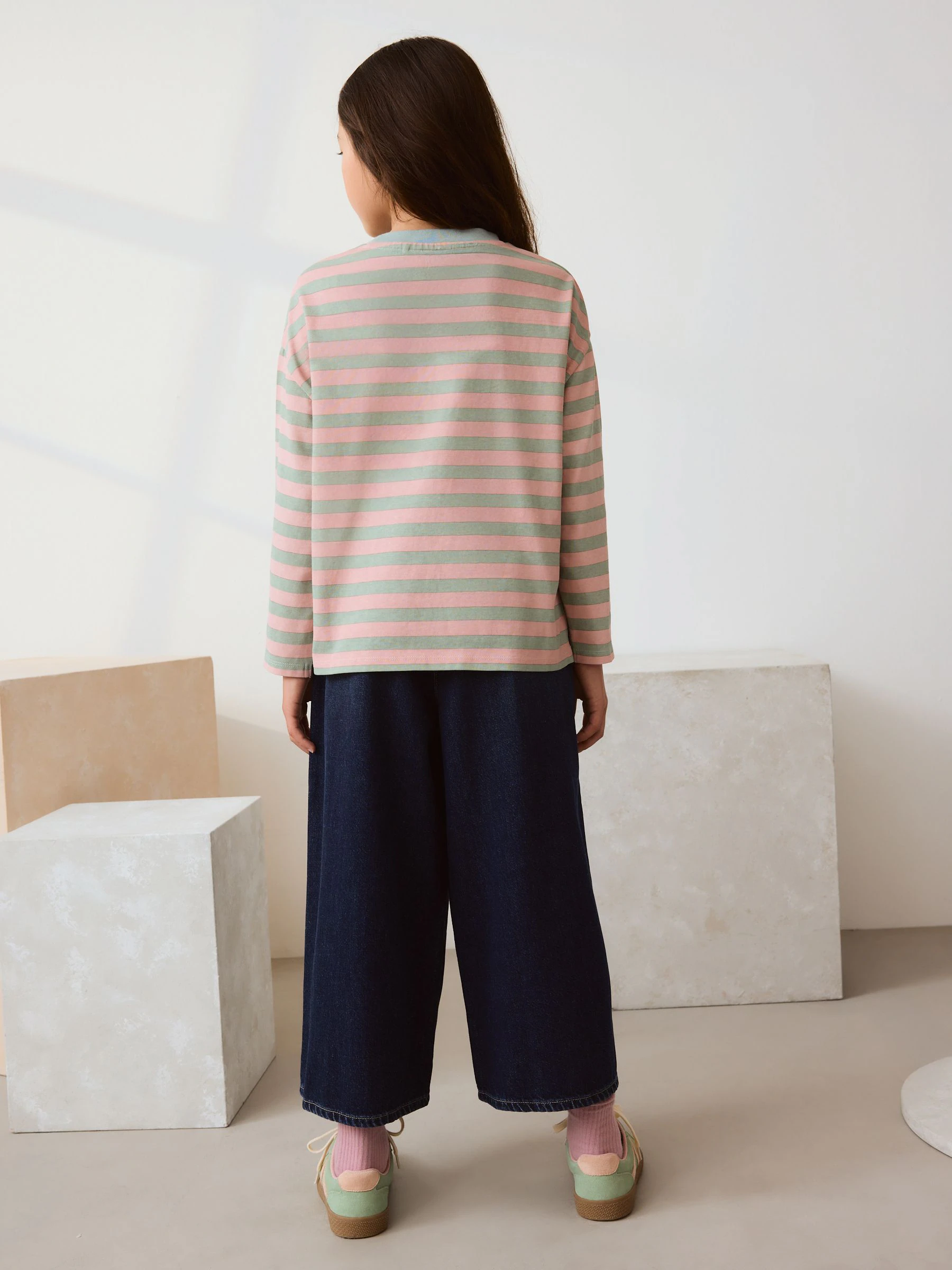 Pink Stripe Lilo & Stitch - Top met print en lange mouwen (3-16jr)