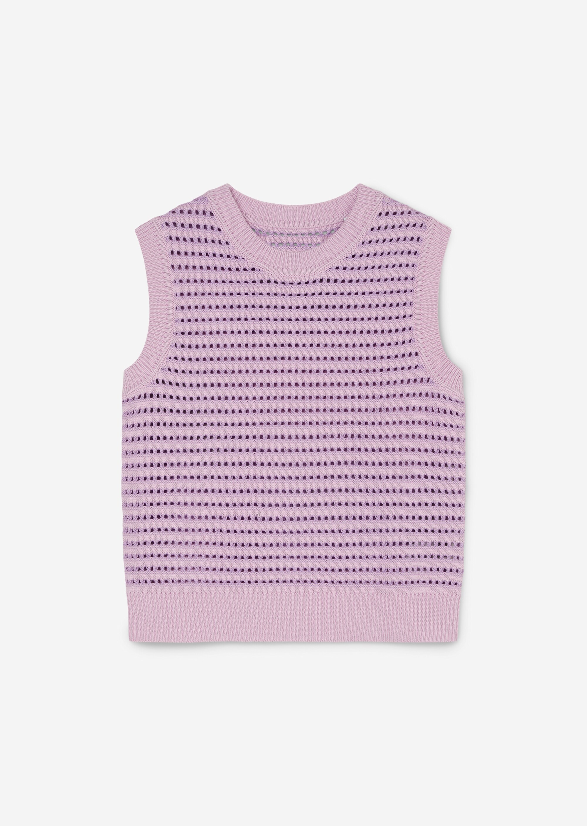 DfC Ajour-Pullunder regularaus Organic Cotton-Garn
