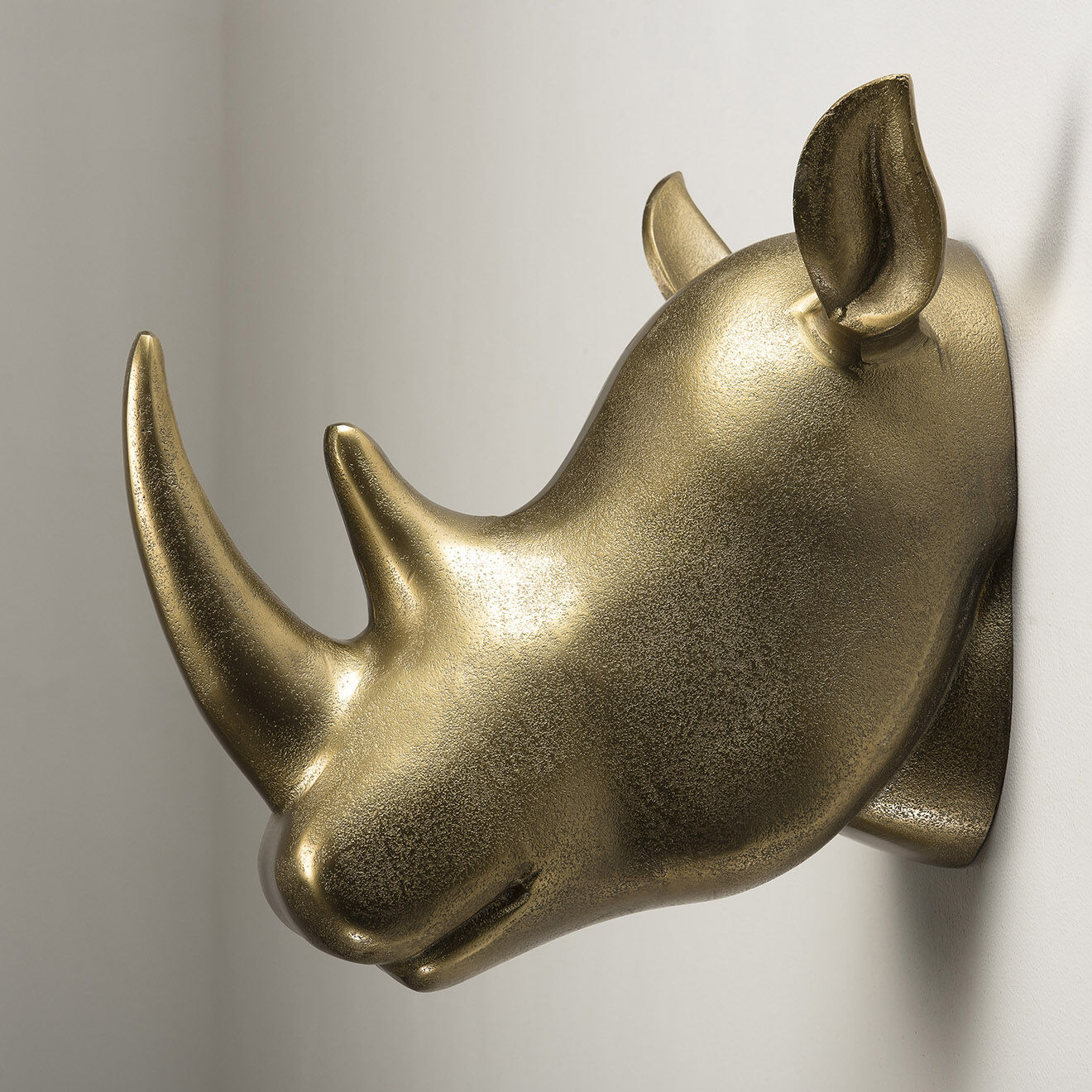 Macabane Sculpture rhinoceros Jonas dorée - 29x33x33 cm