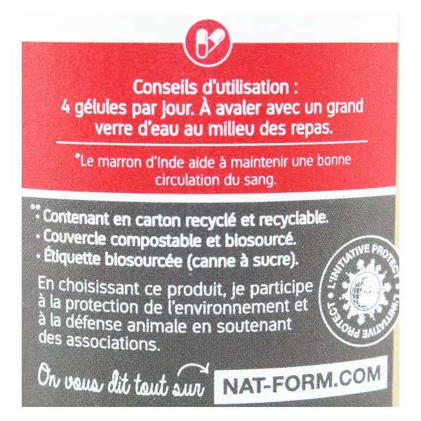 Cápsulas de Castanha-da-Índia Orgânica Ecológica da Nat & Form